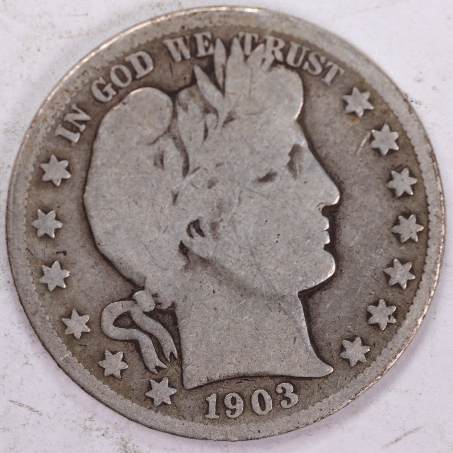 1903-S Barber Half Dollar, Very Good Circulated Coin, Store #HR1132