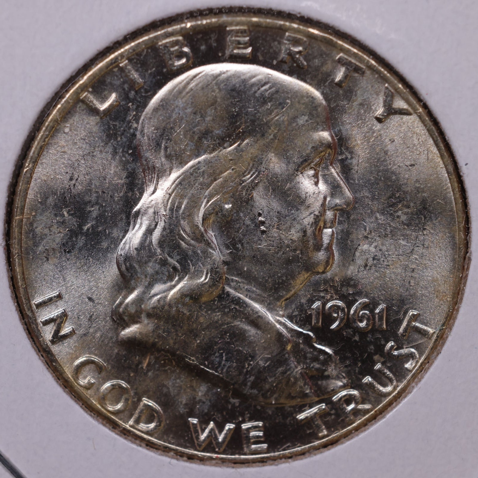 1961-D Ben Franklin Half Dollar, Mint State Uncirculated Coin, Store #HR1765