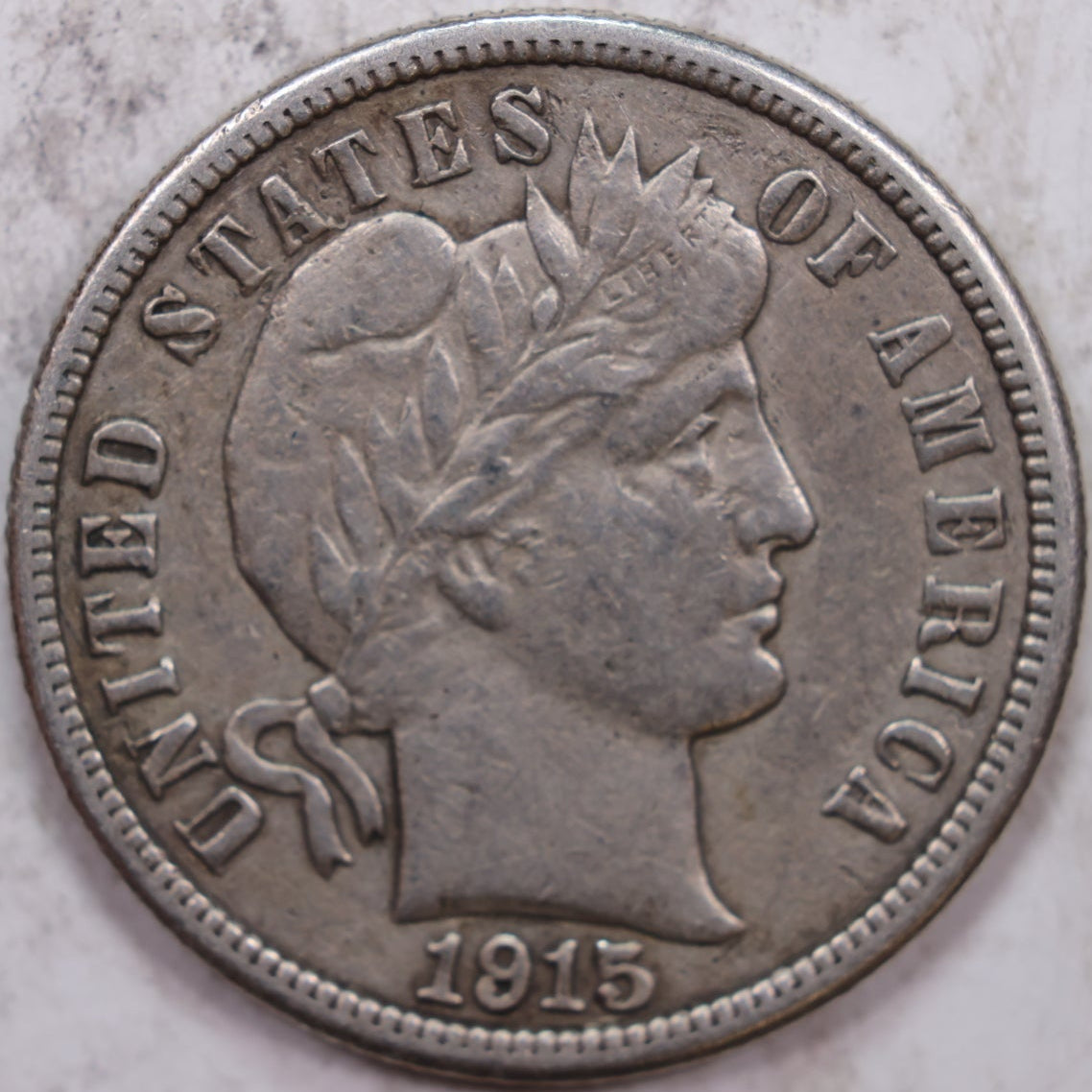 1915 Barber Dime, Very Fine+ Circulated Coin, Store #DE0321