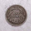 1916 Barber Silver Dime., Nice Fine, Circulated Coin., Store