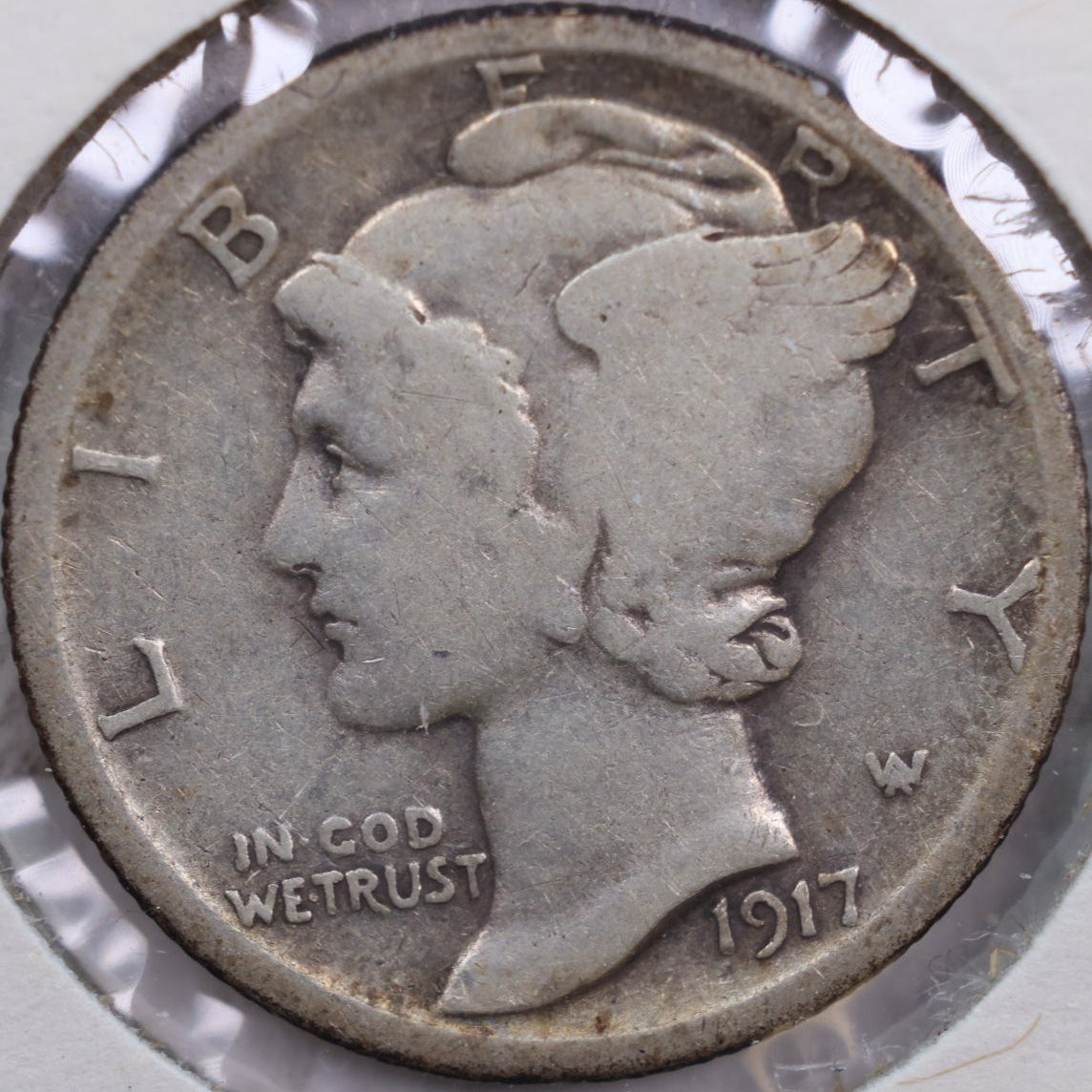 1917 Mercury Dime, Fine Circulated Coin, Store #DE0324