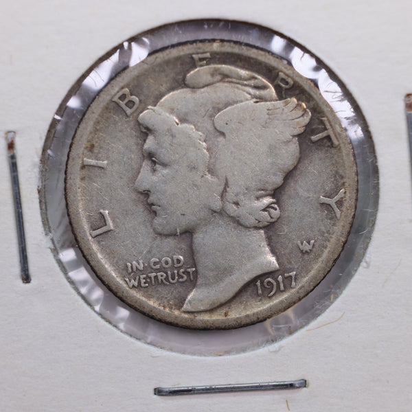 1917 Mercury Silver Dime., Fine Circulated Silver Dime., Store #DE0324