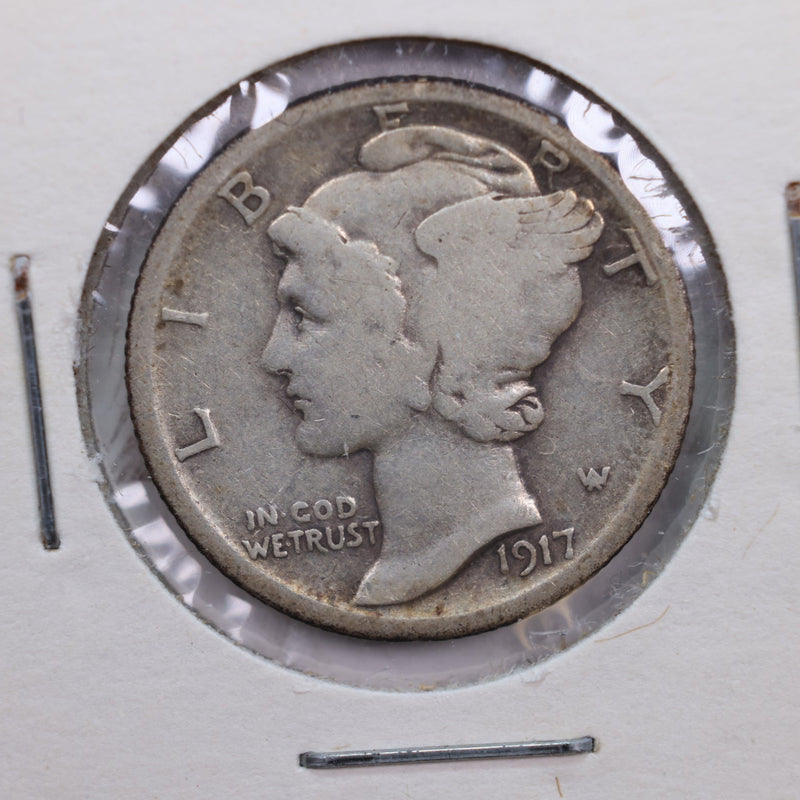 1917 Mercury Silver Dime., Fine Circulated Silver Dime., Store