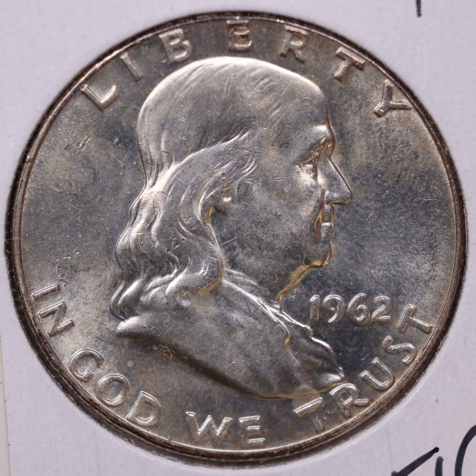 1962-D Ben Franklin Half Dollar, Mint State Uncirculated Coin, Store #HR1772