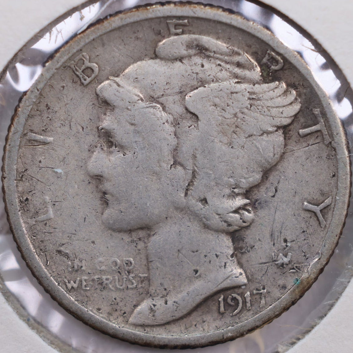 1917-S Mercury Dime, Very Fine Circulated Coin, Store #DE0325