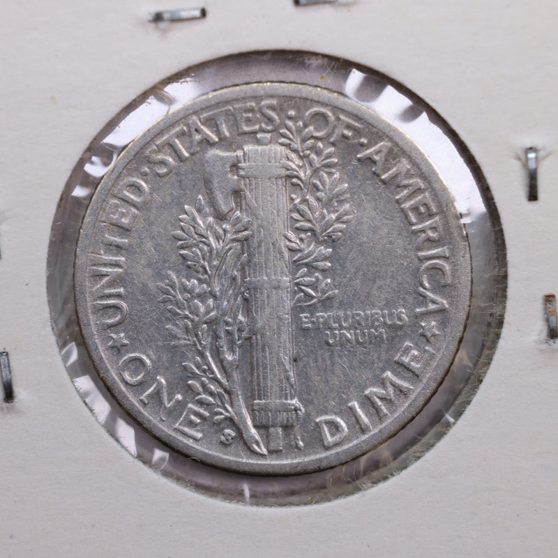 1938-S Mercury Silver Dime., Extra Fine, Circulated Silver Dime., Store