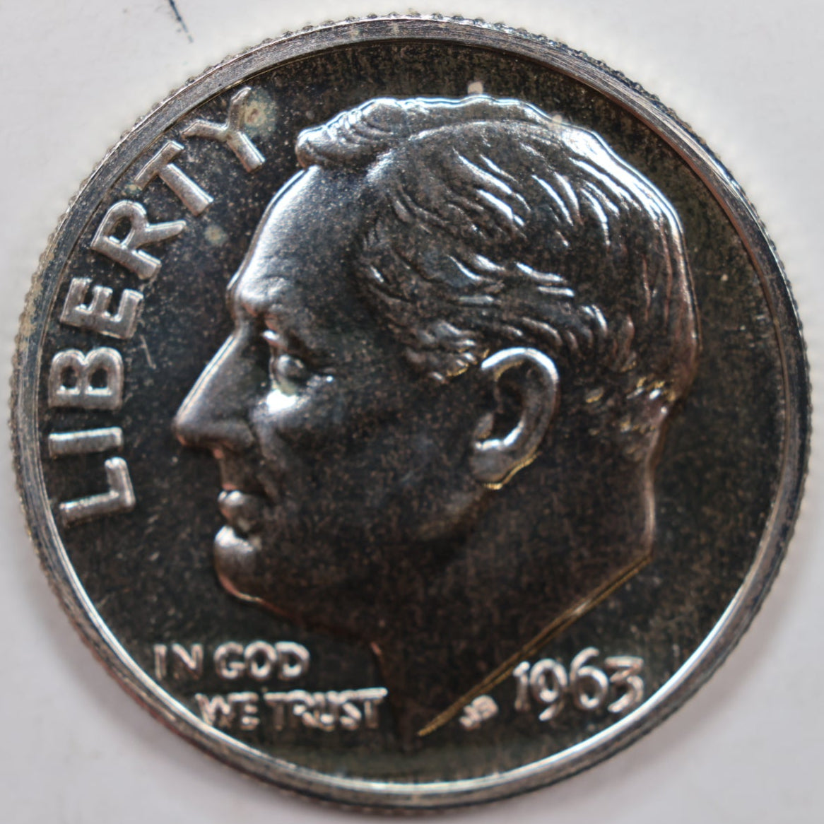 1963 Roosevelt Silver Dime, Choice Proof Strike, Store #DE0344