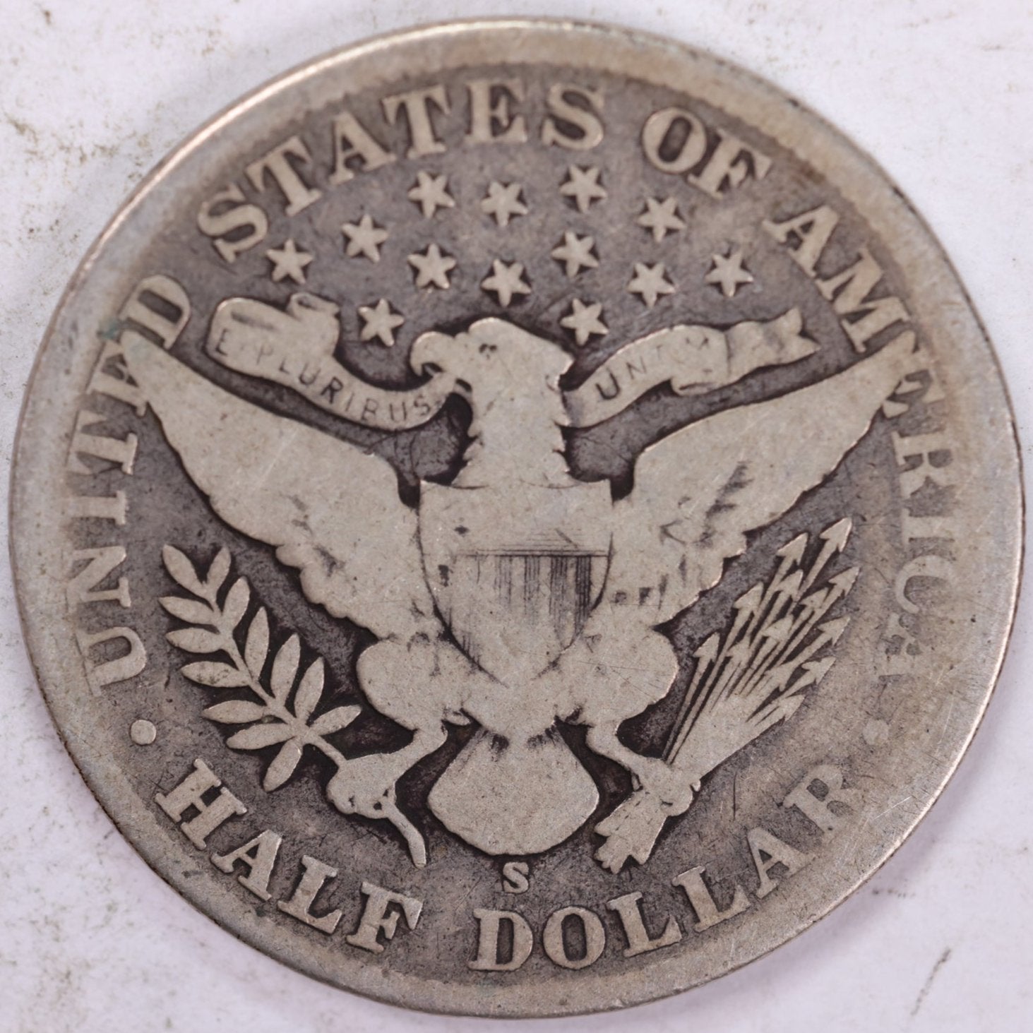 1906-S Barber Half Dollar, Very Good Circulated Coin, Store #HR0875