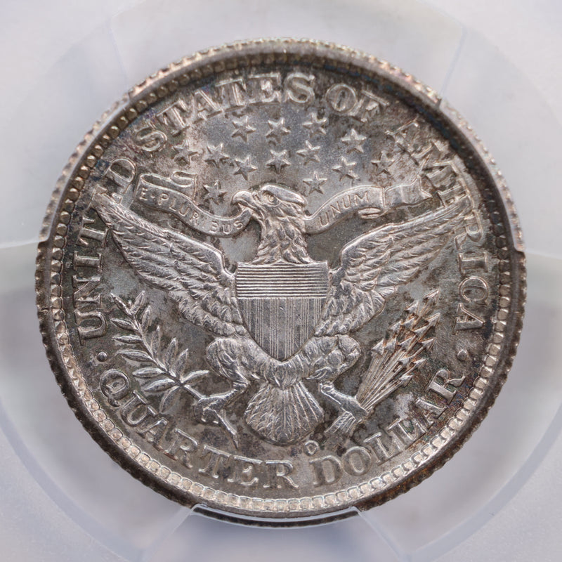 1893-O Barber Silver Quarter., 'Scarce'., PCGS MS-64 Coin., Store