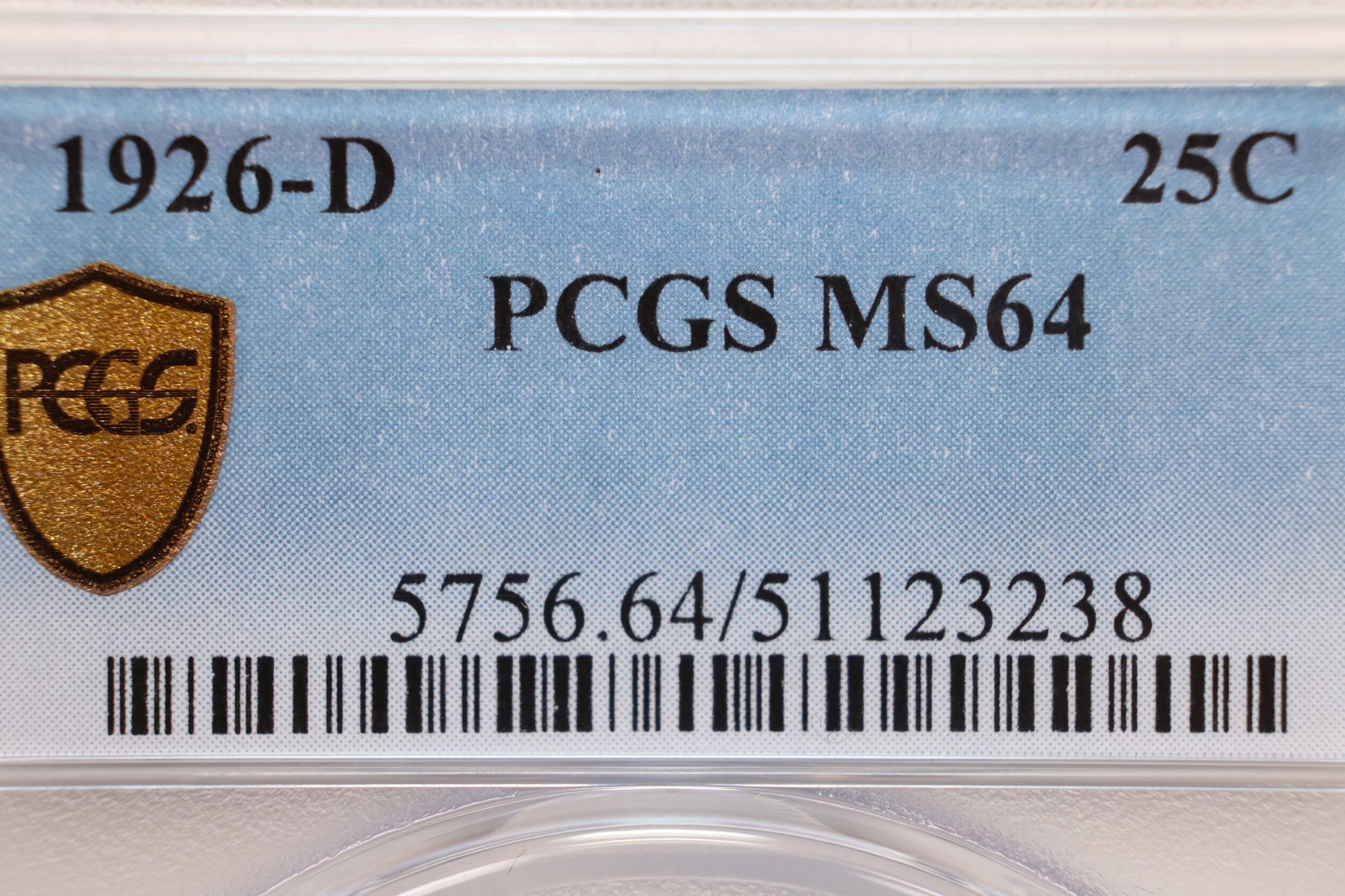 1926-D Standing Liberty Quarter., 'Scarce'., PCGS MS-64., Store #GQR019.