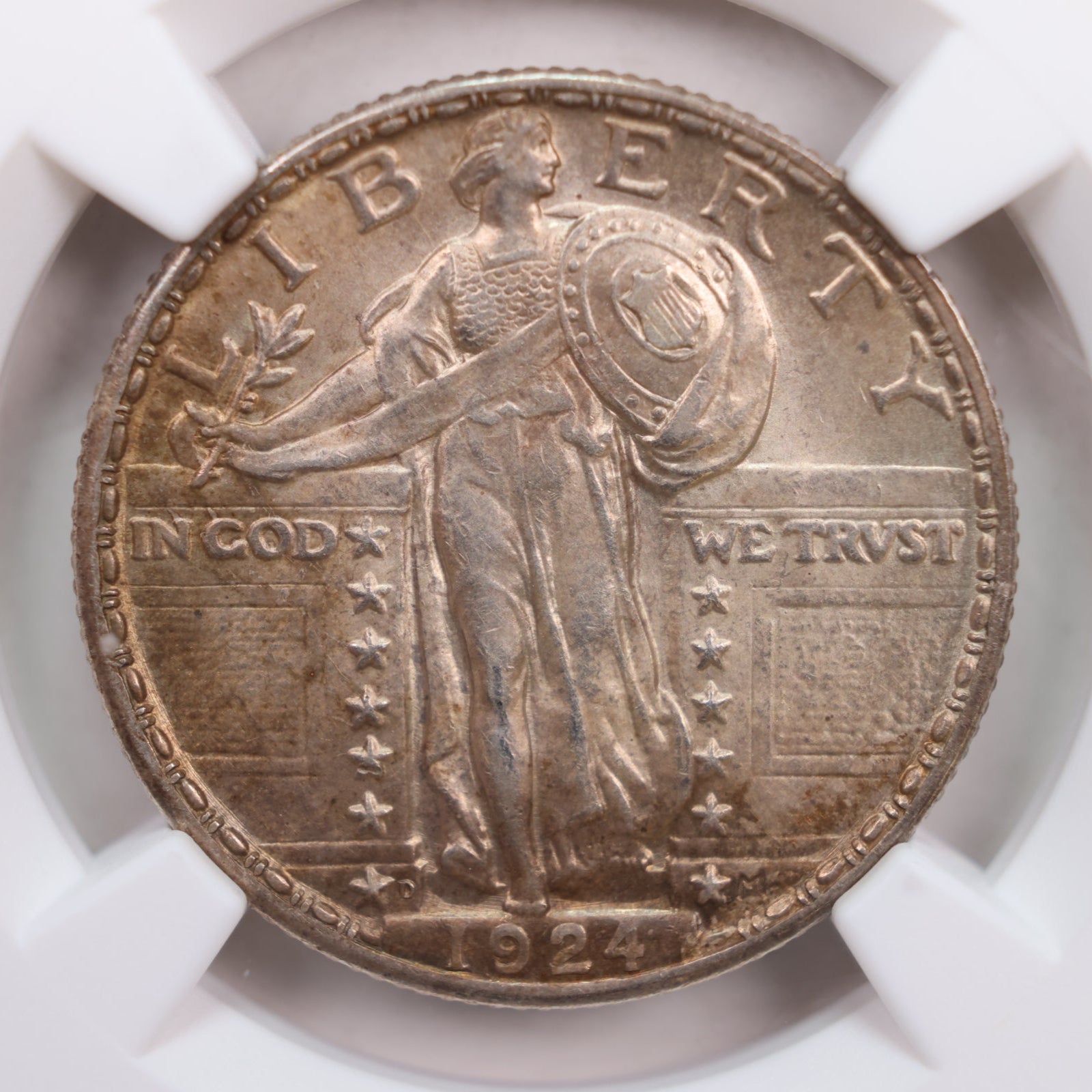 1924-D Standing Liberty Quarter., 'Scarce'., NGC MS-63 Full Head., Store #QR1455