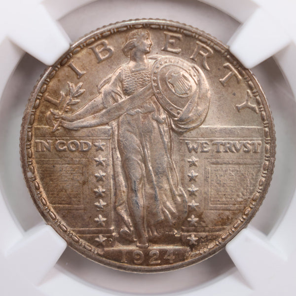 1924-D Standing Liberty Quarter., 'Scarce'., NGC MS-63 Full Head., Store #GQR021.