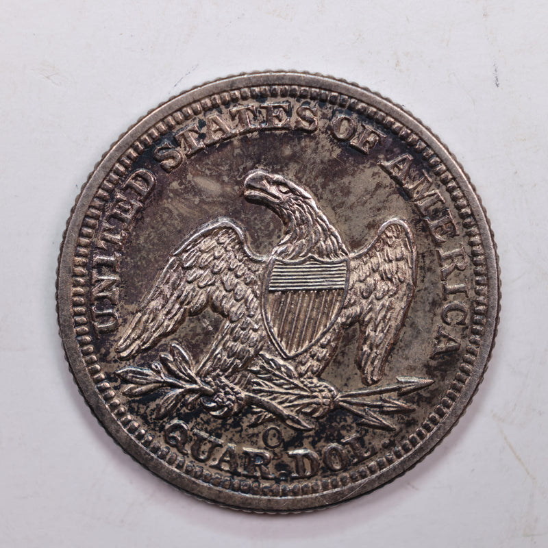 1860-O Seated Liberty Quarter., Mint State, Uncirculated Coin., Store