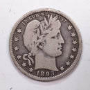 1893-O Barber Silver Quarter., Very Good Circulated Coin., Store