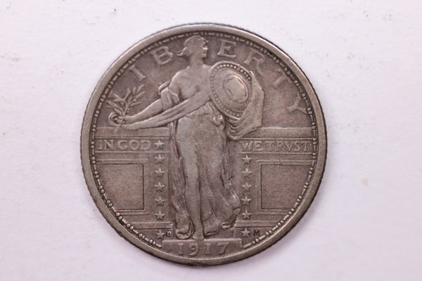 1917-D Standing Liberty Silver Quarter, Affordable Collectible Coins. Sale #035386