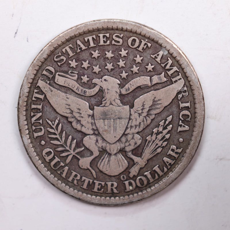 1893-O Barber Silver Quarter., Very Good Circulated Coin., Store