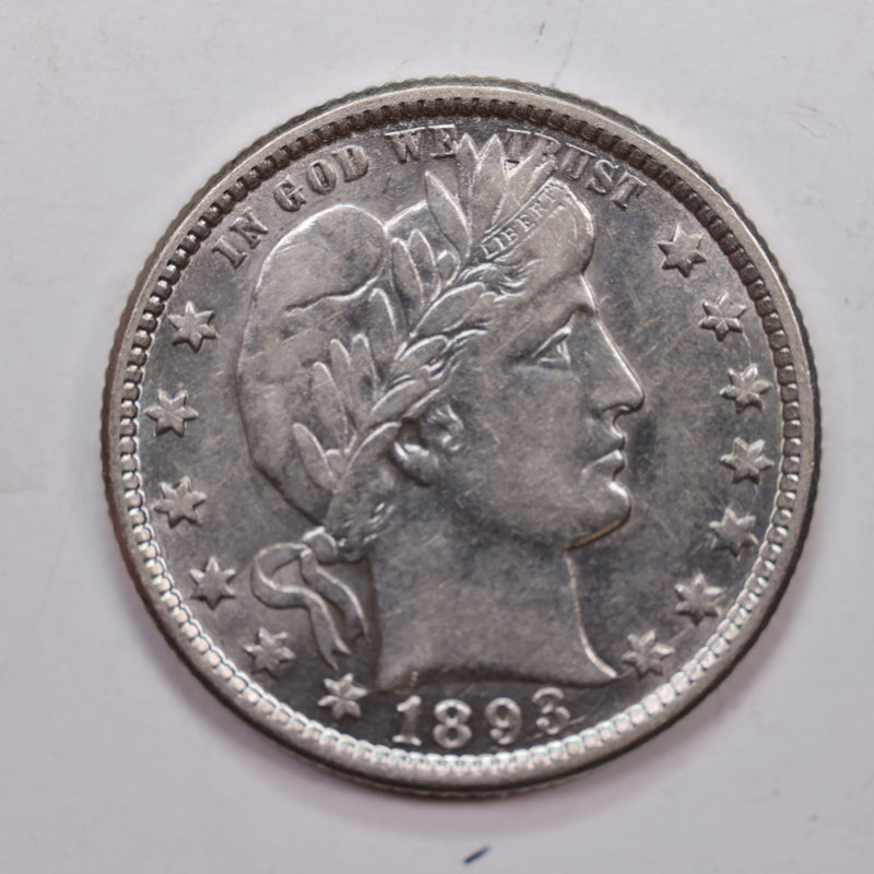 1893-O Barber Silver Quarter., Mint State, Uncirculated Coin., Store