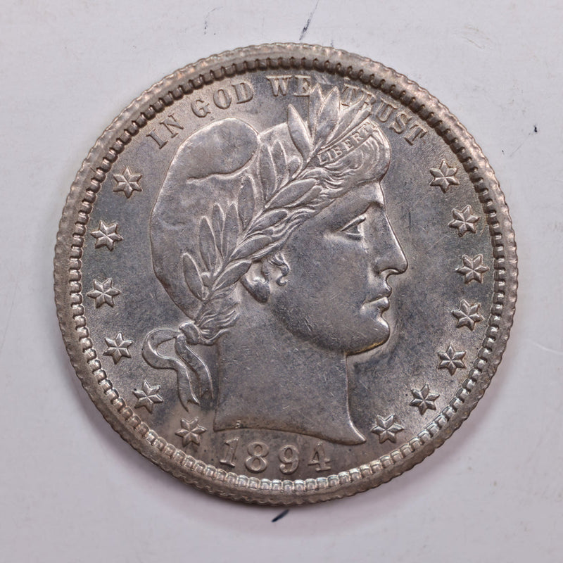 1894-O Barber Silver Quarter., Mint State, Uncirculated Coin., Store