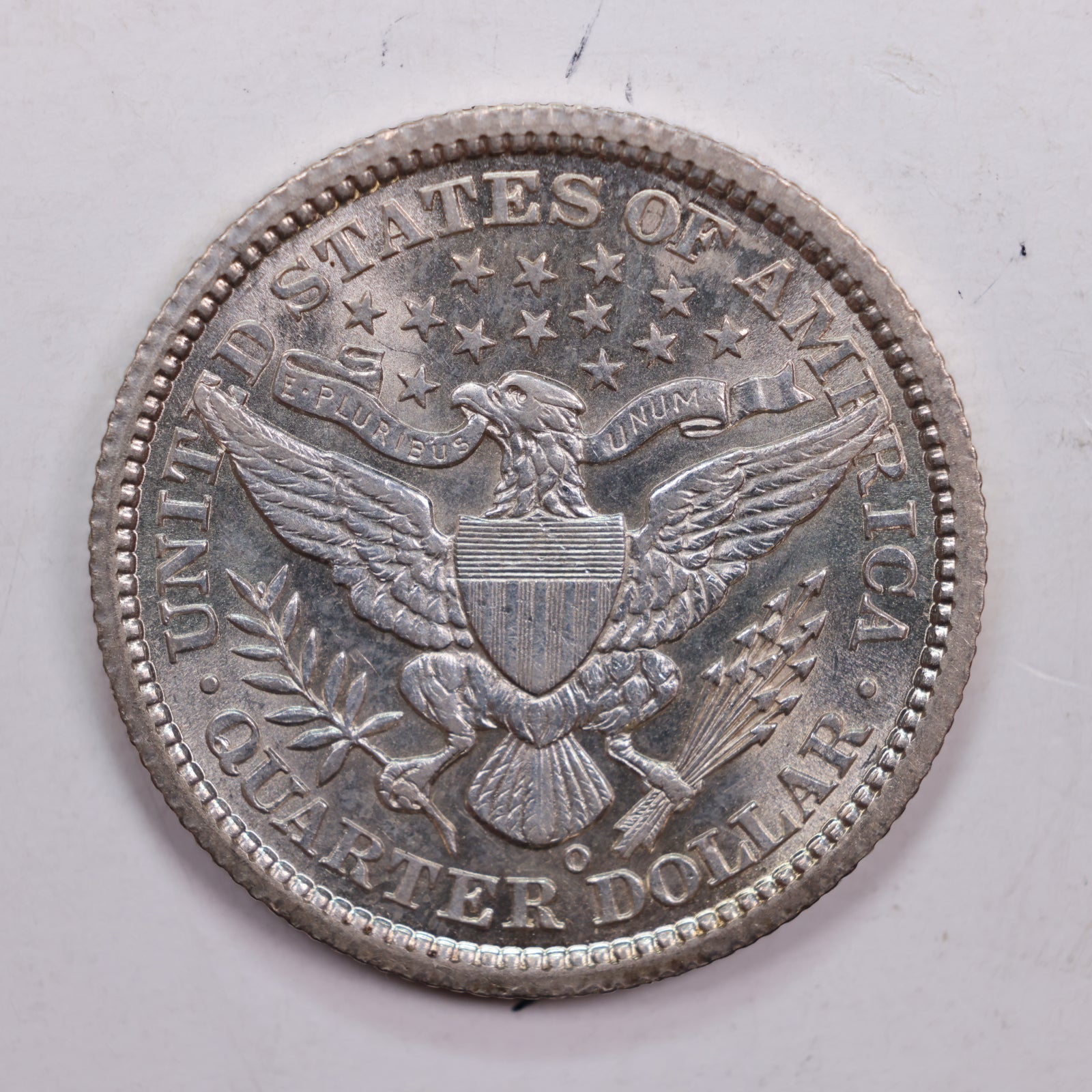 1894-O Barber Silver Quarter., Mint State, Uncirculated Coin., Store #QR0256.