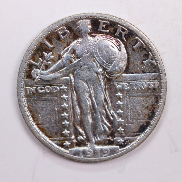 1919 Standing Liberty Quarter., Extra Fine Circulated Coin., Store #QR0267.