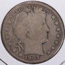 1907-D Barber Half Dollar, Good Circulated Coin, Store