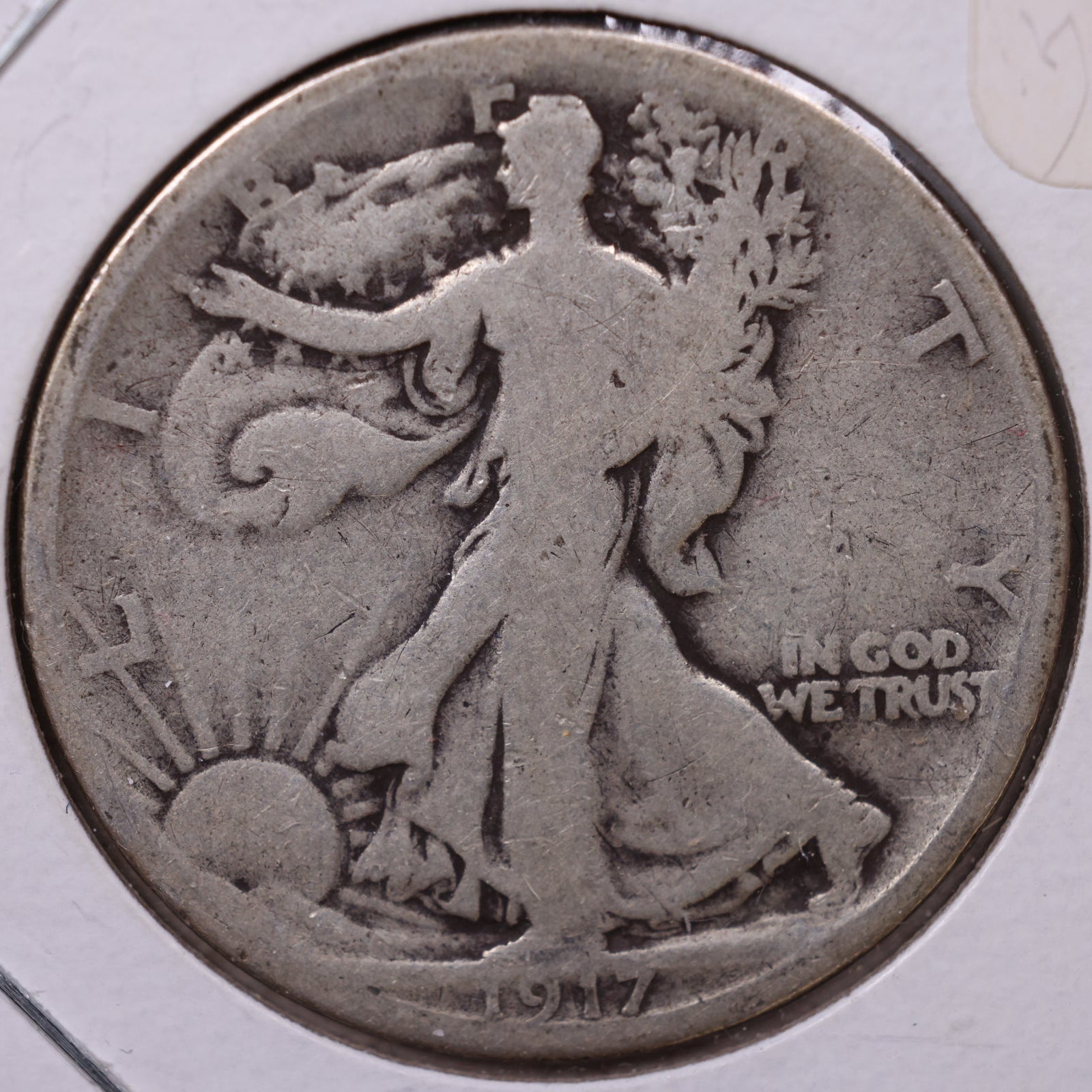 1917 Walking Liberty Half Dollar, Good Circulated Coin, Store #HR003