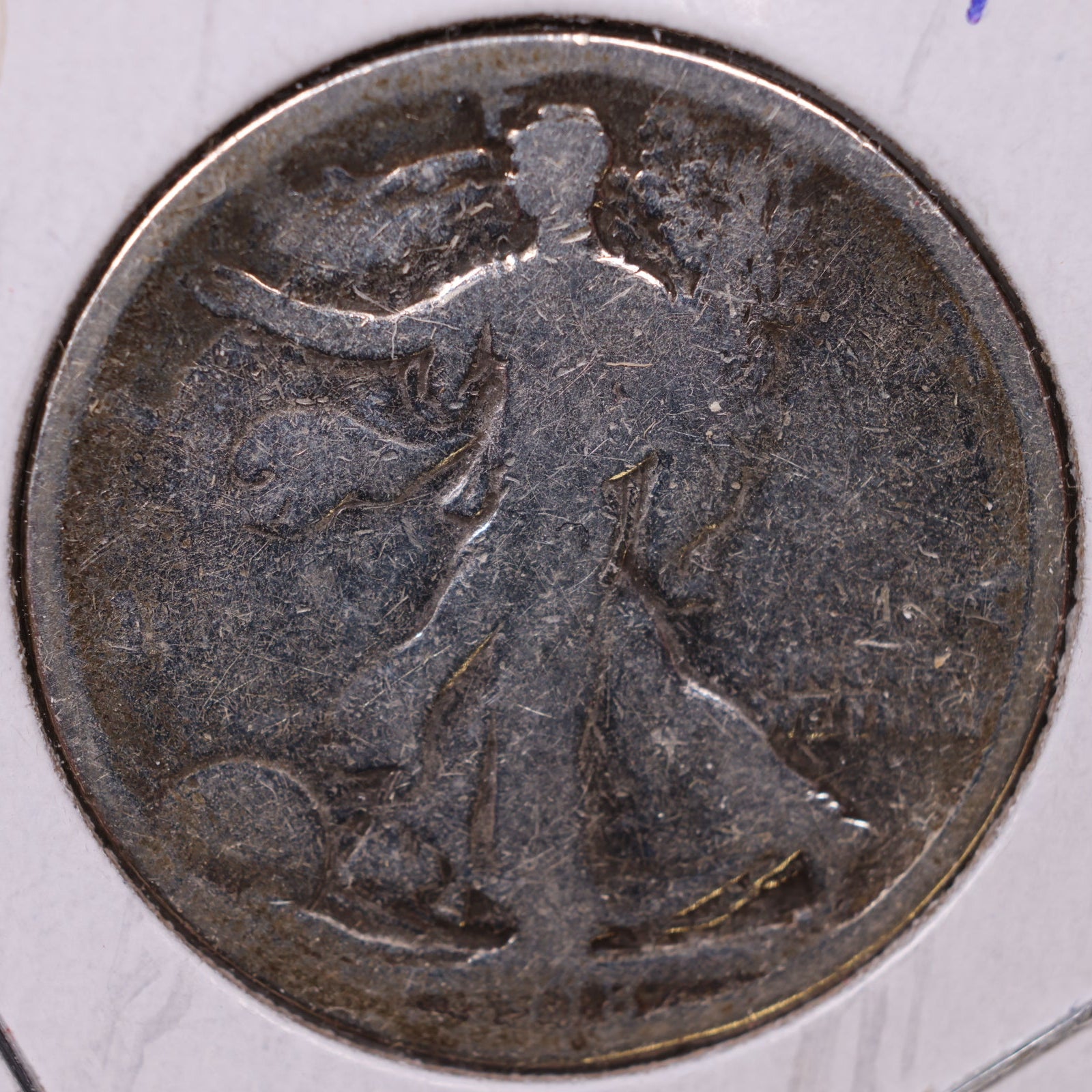 1918 Walking Liberty Half Dollar, About Good Circulated Coin, Store #HR009