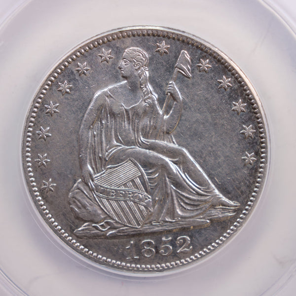 1852-O Liberty Seated Half Dollar., "SCARCE"., ANACS AU-53 Details, Store #HR0015