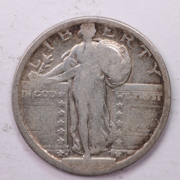 1919-D Standing Liberty Silver Quarter, Affordable Collectible Coins. Sale #035403