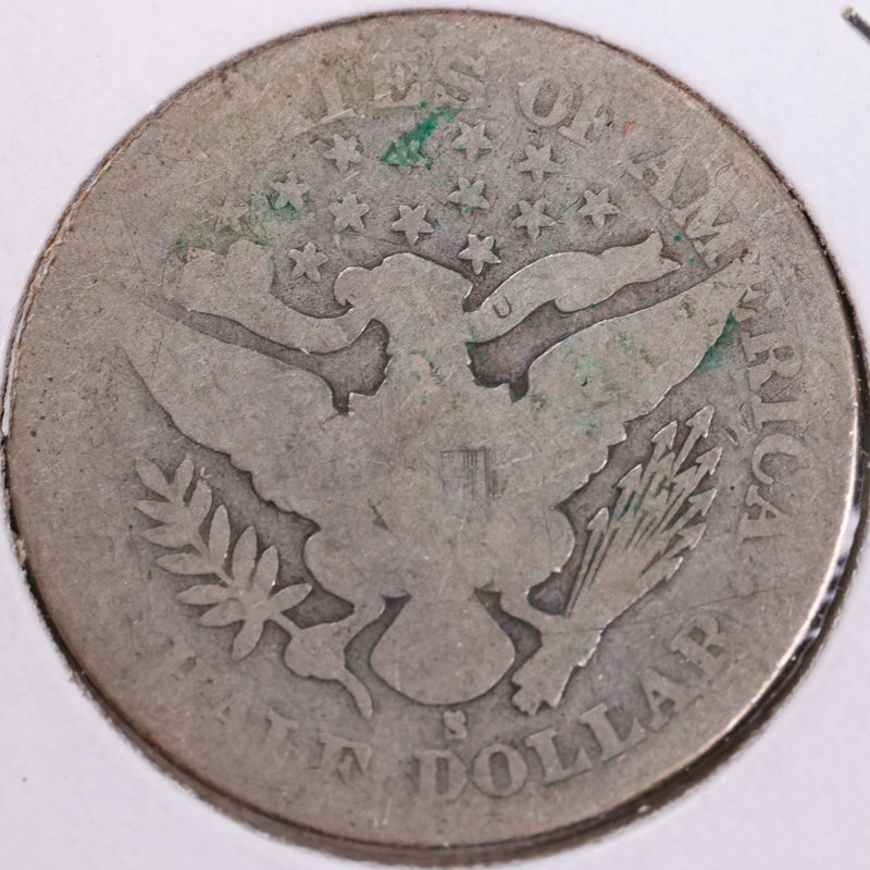 1907-S Barber Half Dollar, Good Circulated Coin, Store