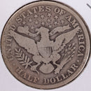 1908 Barber Half Dollar, Very Good Circulated Coin, Store