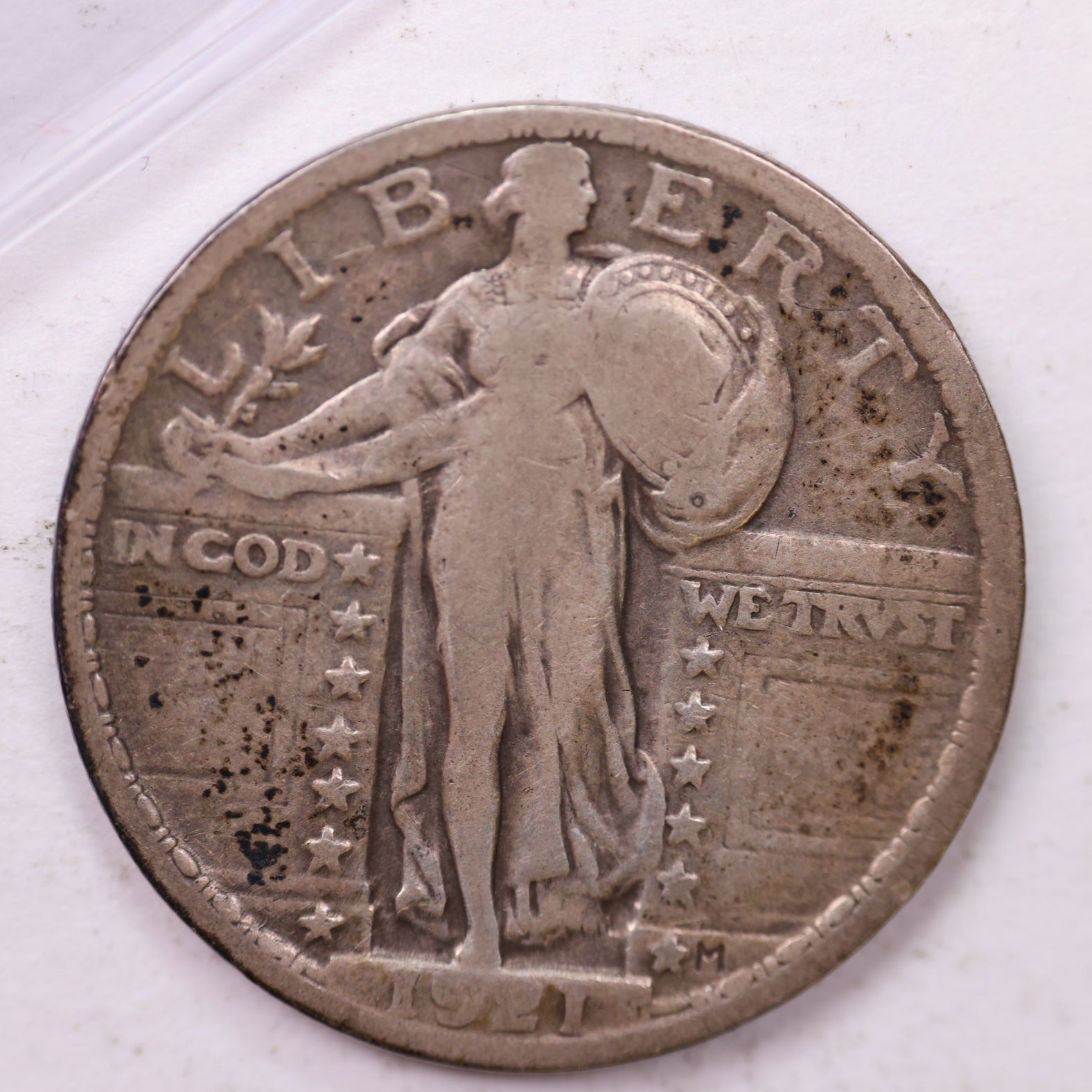1921 Standing Liberty Silver Quarter, Very Fine Circulated Coins. Sale #QR1570.