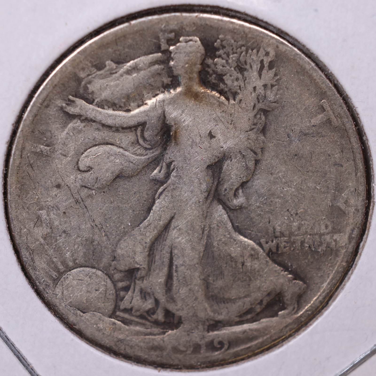 1919 Walking Liberty Half Dollar, Good Circulated Coin, Store #HR032