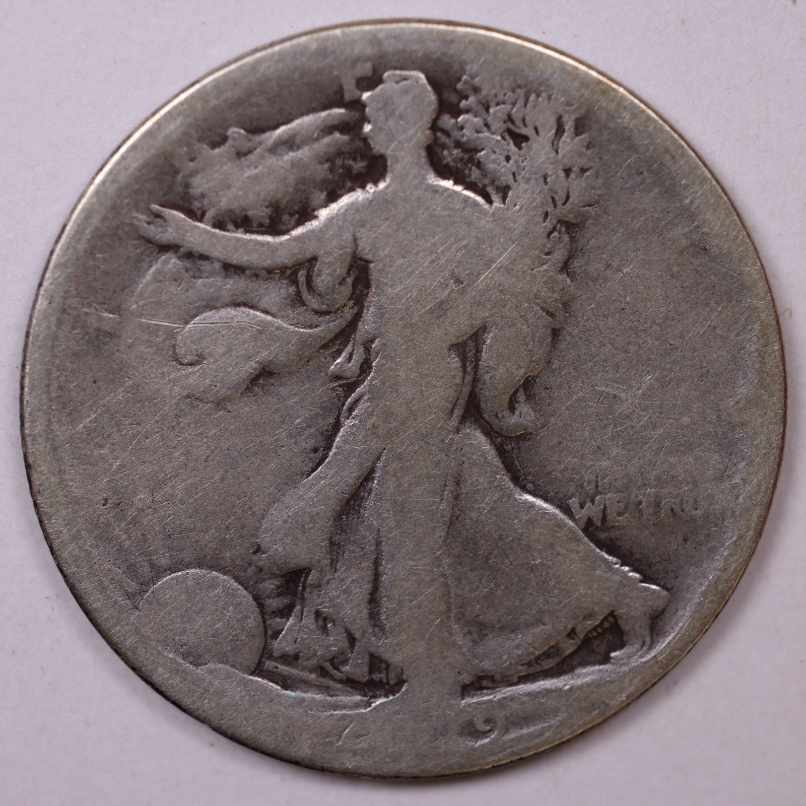 1919-D Walking Liberty Half Dollar, Good Circulated Coin, Store #HR037