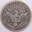 1908-D Barber Half Dollar, Very Good Circulated Coin, Store