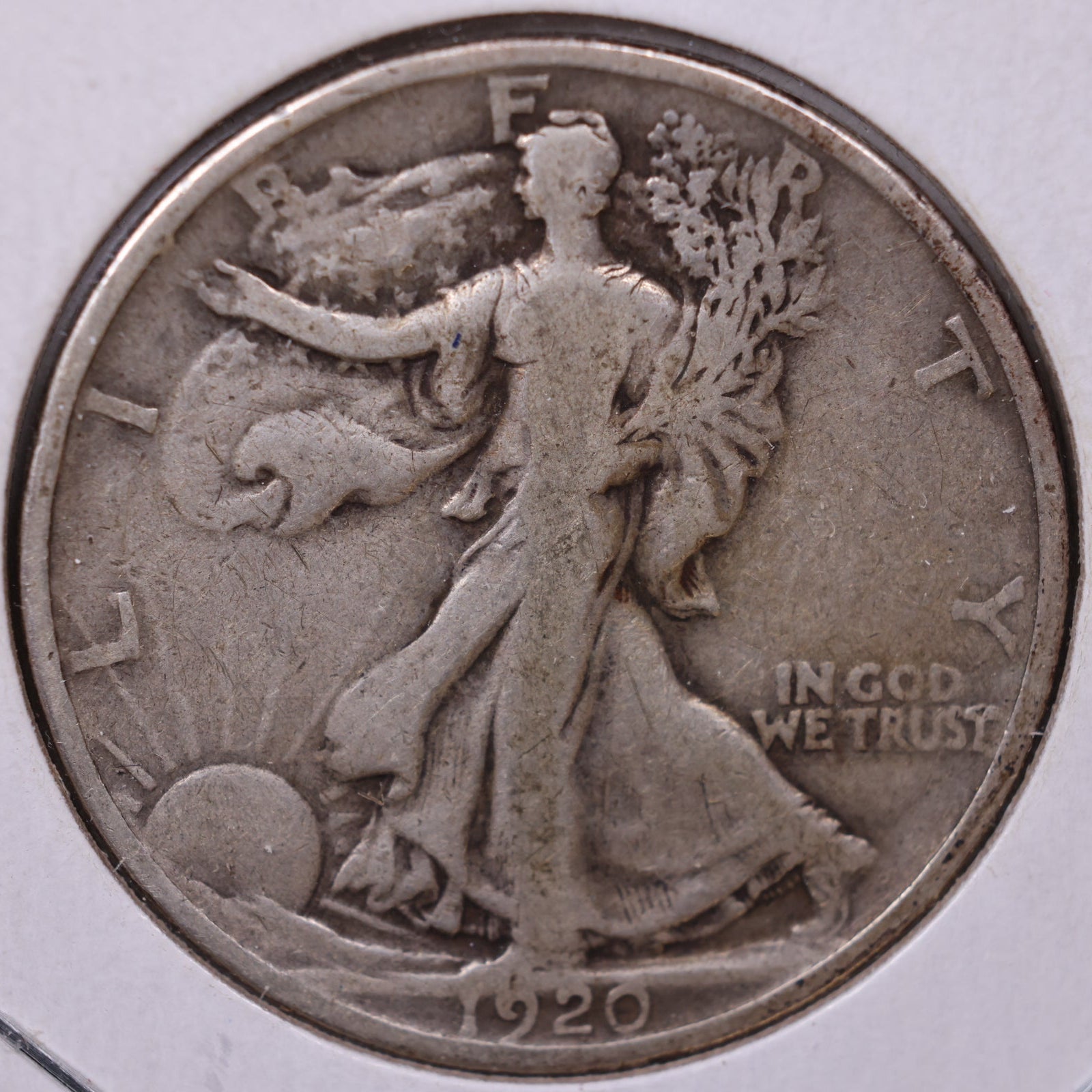 1920 Walking Liberty Half Dollar, Fine Circulated Coin, Store #HR044