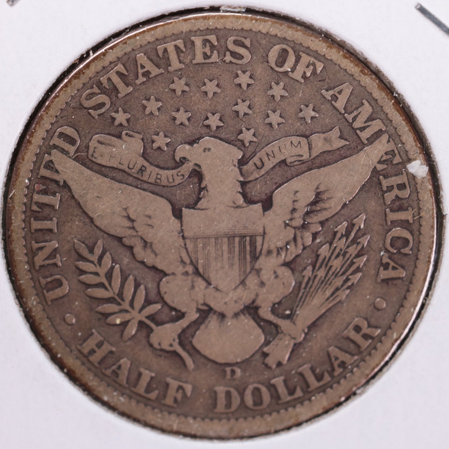 1908-D Barber Half Dollar, Very Good Circulated Coin, Store #HR0919