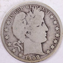 1908-O Barber Half Dollar, Very Good Circulated Coin, Store