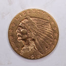 1915 Indian Head Quarter Eagle Gold Coin., Extra Fine., Store