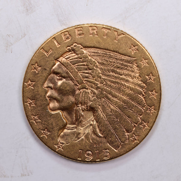 1915 Indian Head Quarter Eagle Gold Coin., Extra Fine., Store #GQE0004.