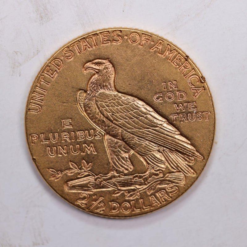 1915 Indian Head Quarter Eagle Gold Coin., Extra Fine., Store