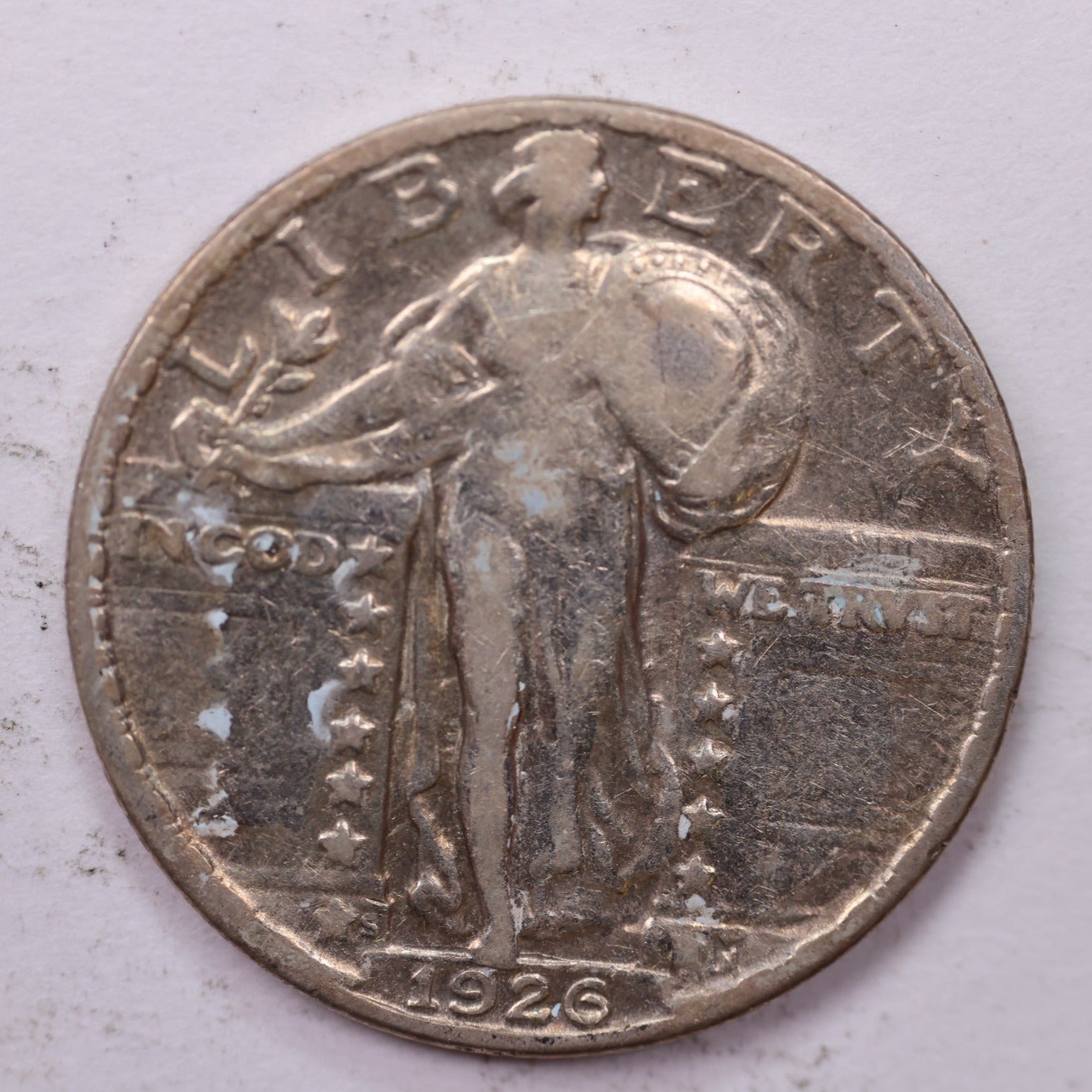 1926-S Standing Liberty Silver Quarter, Very Fine Circulated Coins. Sale #QR1646.