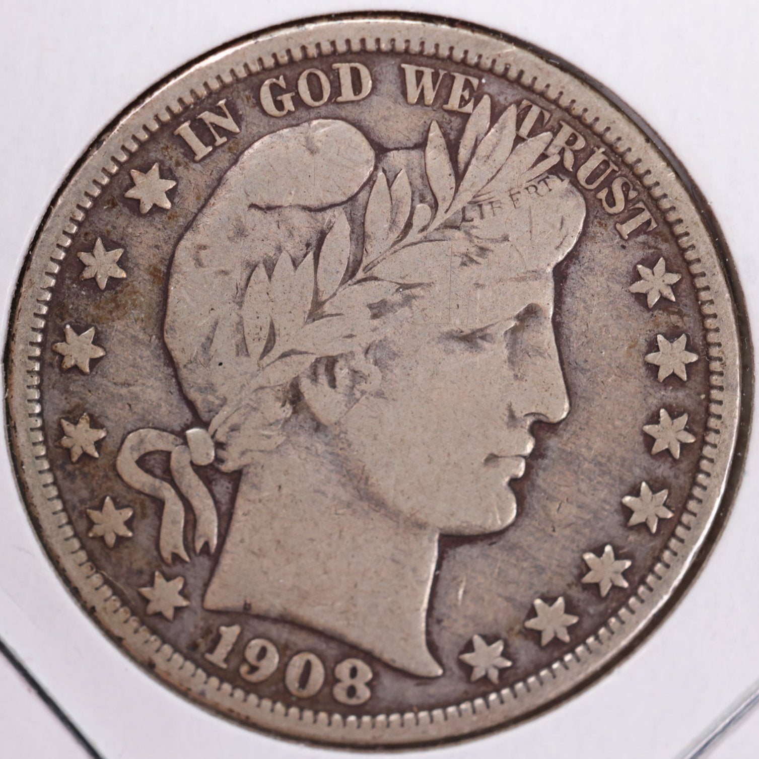 1908-O Barber Half Dollar, Fine Circulated Coin, Store #HR0937