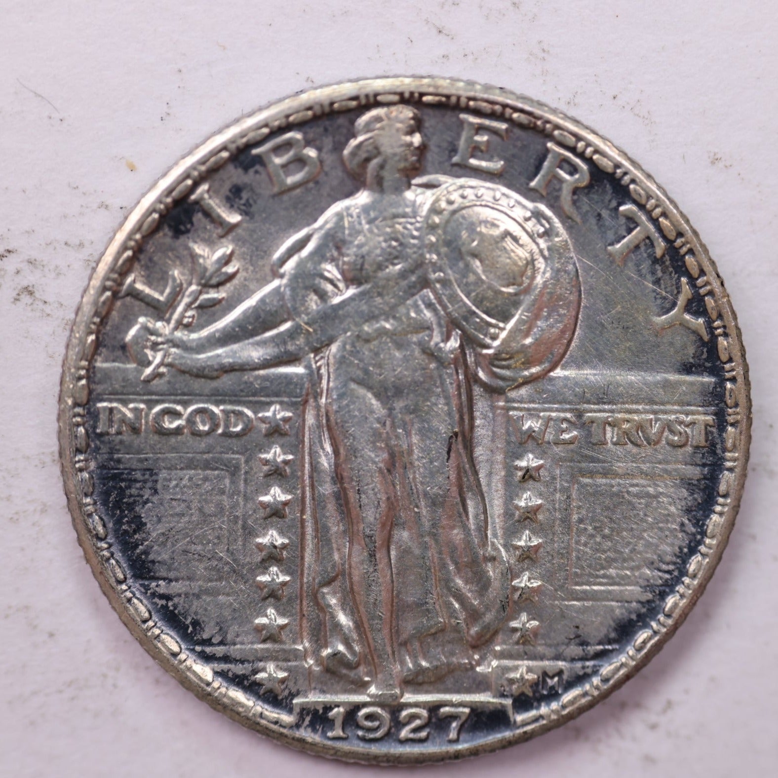 1927 Standing Liberty Silver Quarter, Uncirculated Mint State, Sale #QR1651.