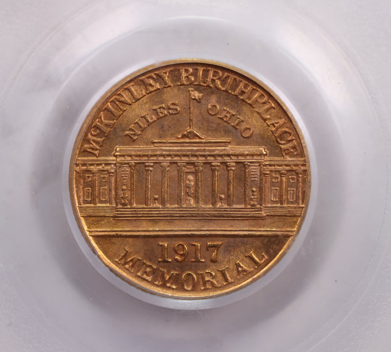 1917 McKinley Memorial, Gold Commemorative., PCGS MS-63., Store