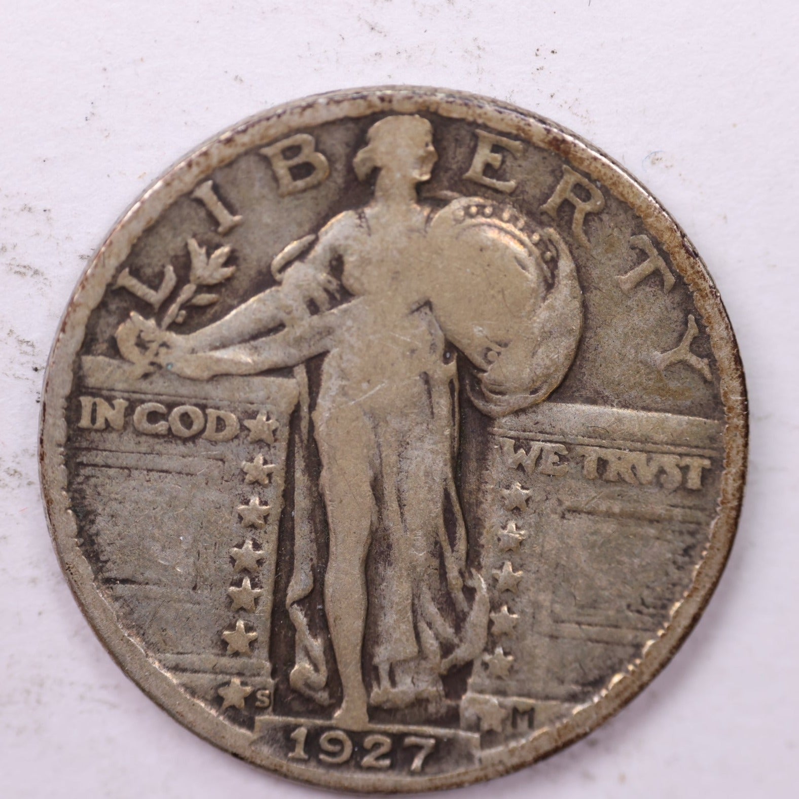 1927-S Standing Liberty Silver Quarter, Very Fine Circulated Coins. Sale #QR1662.