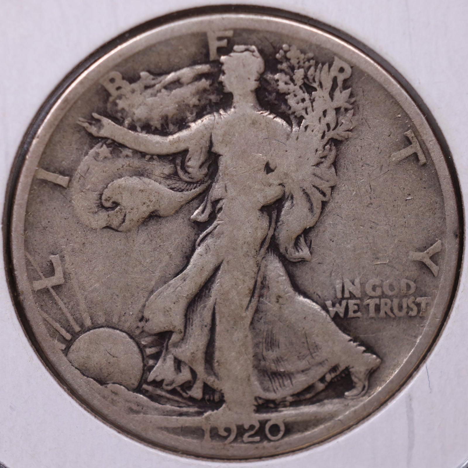 1920-D Walking Liberty Half Dollar, Very Good Circulated Coin, Store #HR062