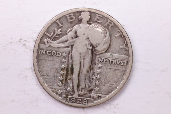 1928 Standing Liberty Silver Quarter, Affordable Collectible Coins. Sale #0353442