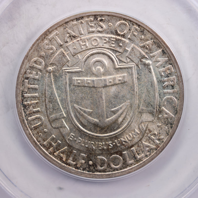 1936-D Rhode Island Commemorative Half., ANACS MS-65., Store