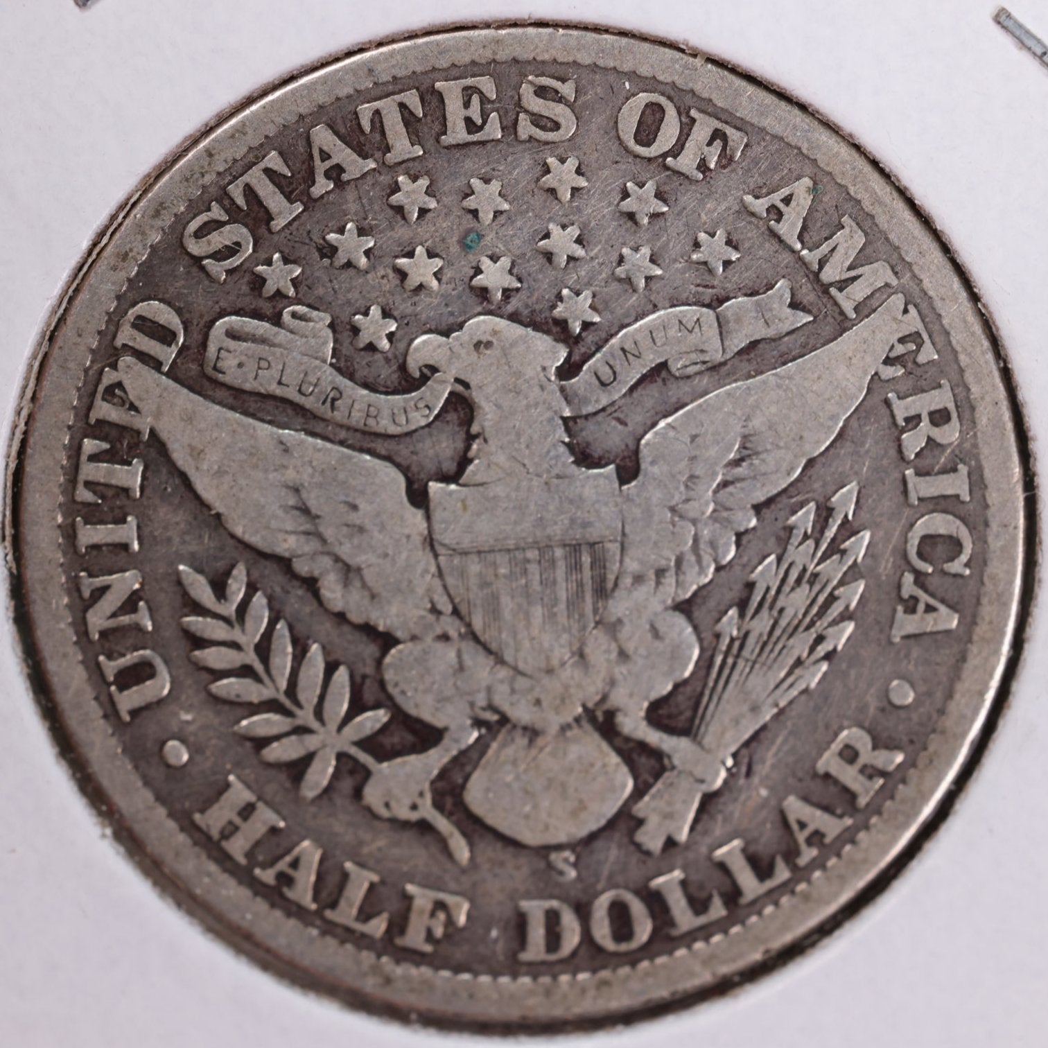 1908-S Barber Half Dollar, Very Good, Circulated Coin, Store #HR1120